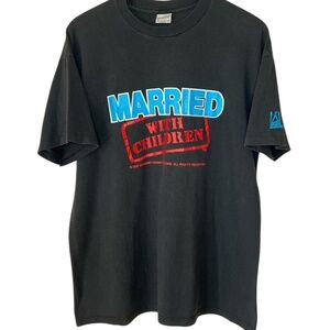 Vintage 1987 Married With Children Fox TV Show Logo T Shirt XL